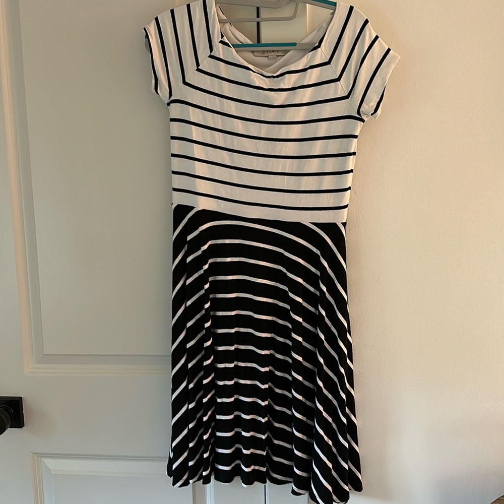 Loft Striped Skater dress